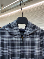 Black Flannel Check Overshirt - Men's