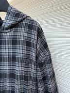 Black Flannel Check Overshirt - Men's