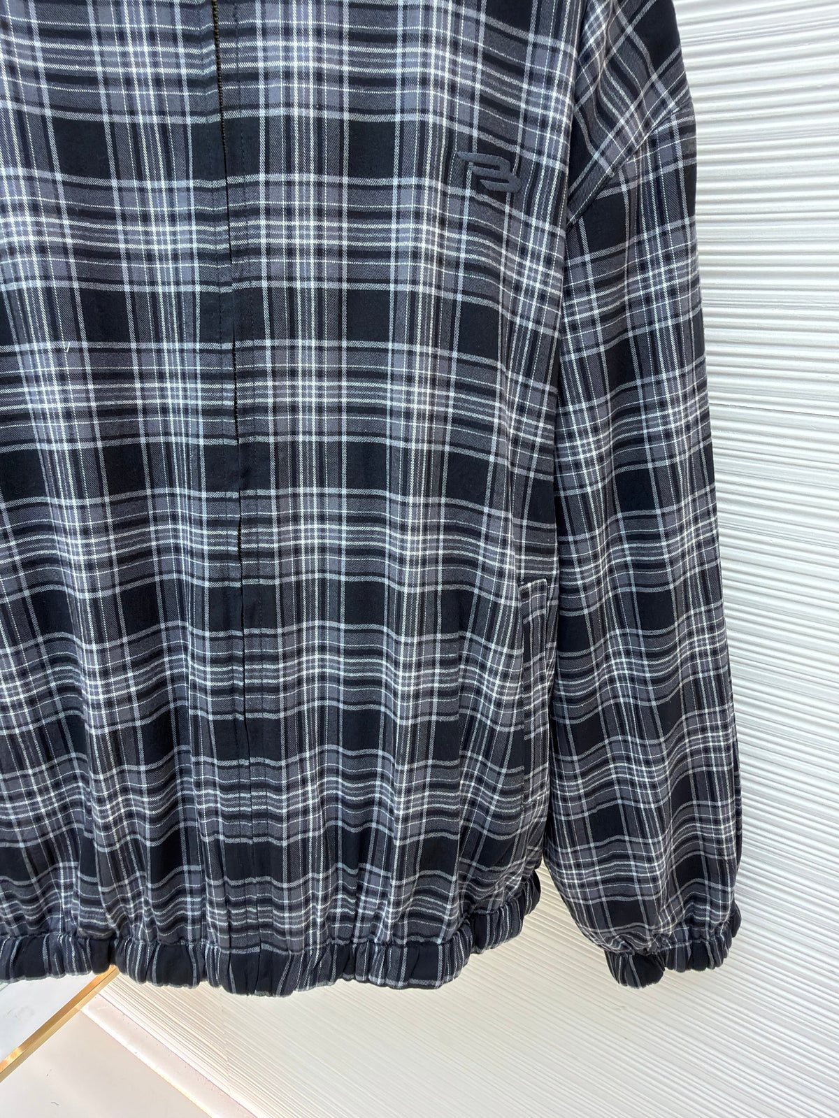 Black Flannel Check Overshirt - Men's