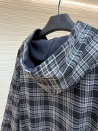 Black Flannel Check Overshirt - Men's