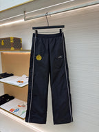 Piped Track Navy Trousers - Men's