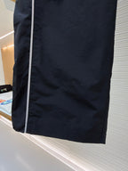 Piped Track Navy Trousers - Men's