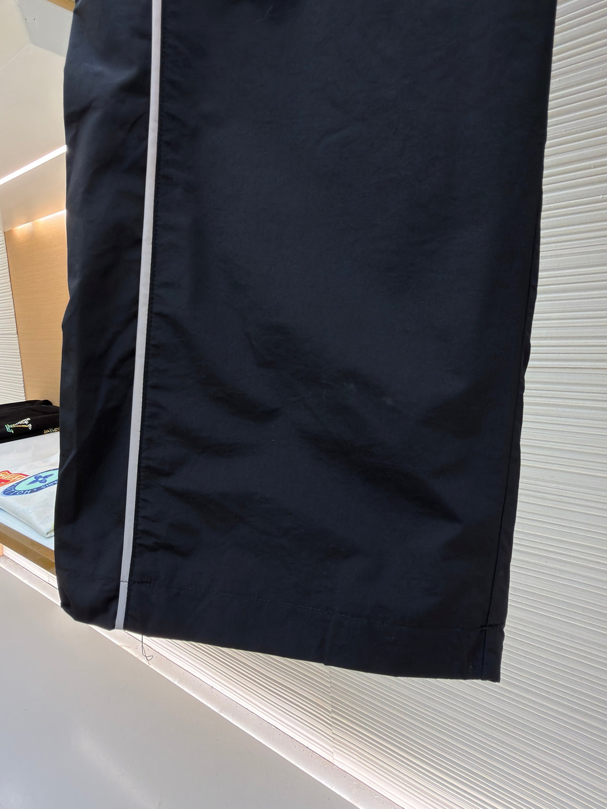 Piped Track Navy Trousers - Men's
