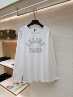 White Cotton Arch Text Long-Sleeve - Men's