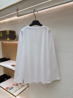 White Cotton Arch Text Long-Sleeve - Men's