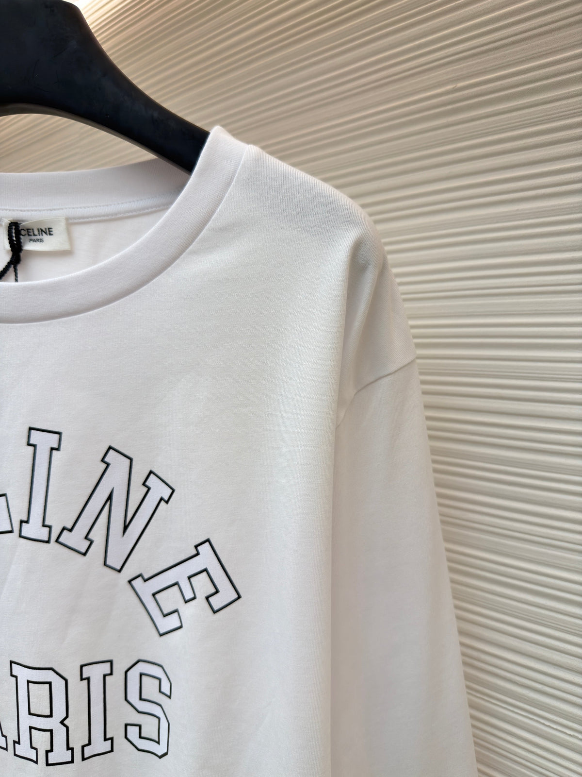 White Cotton Arch Text Long-Sleeve - Men's