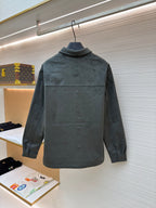 Grey Cotton Pocket Overshirt - Men's