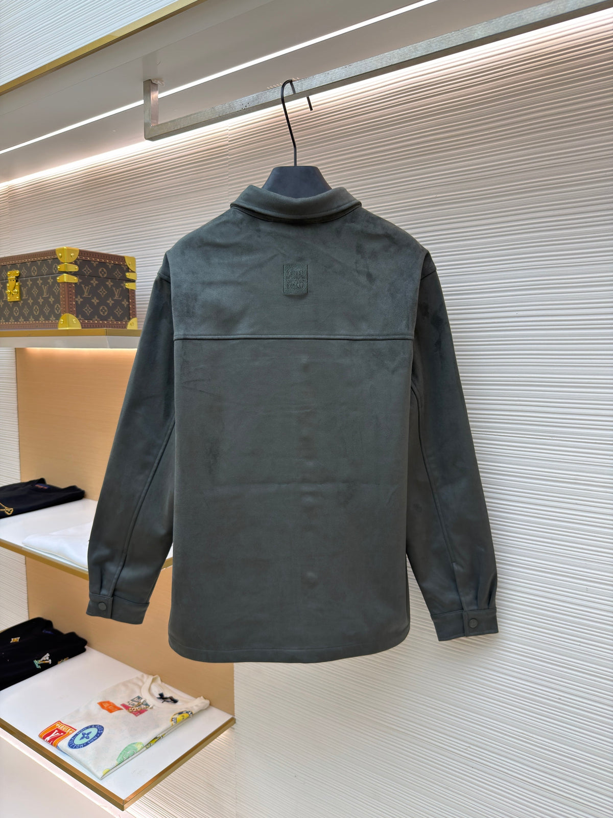 Grey Cotton Pocket Overshirt - Men's