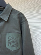Grey Cotton Pocket Overshirt - Men's