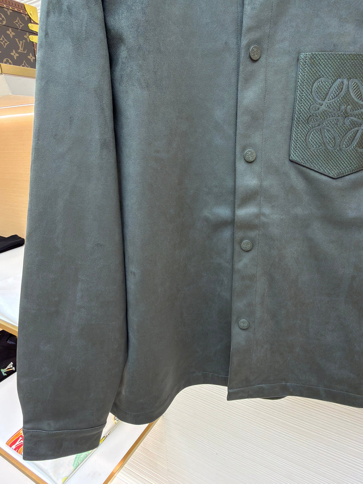Grey Cotton Pocket Overshirt - Men's