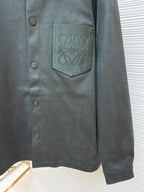 Grey Cotton Pocket Overshirt - Men's
