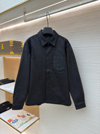 Grey Cotton Pocket Overshirt - Men's