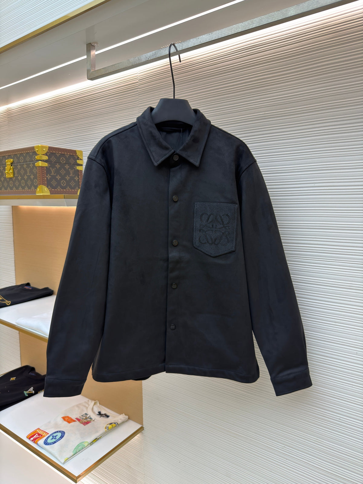 Grey Cotton Pocket Overshirt - Men's
