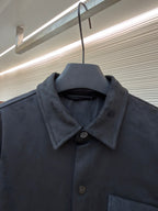 Grey Cotton Pocket Overshirt - Men's
