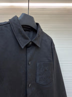 Grey Cotton Pocket Overshirt - Men's