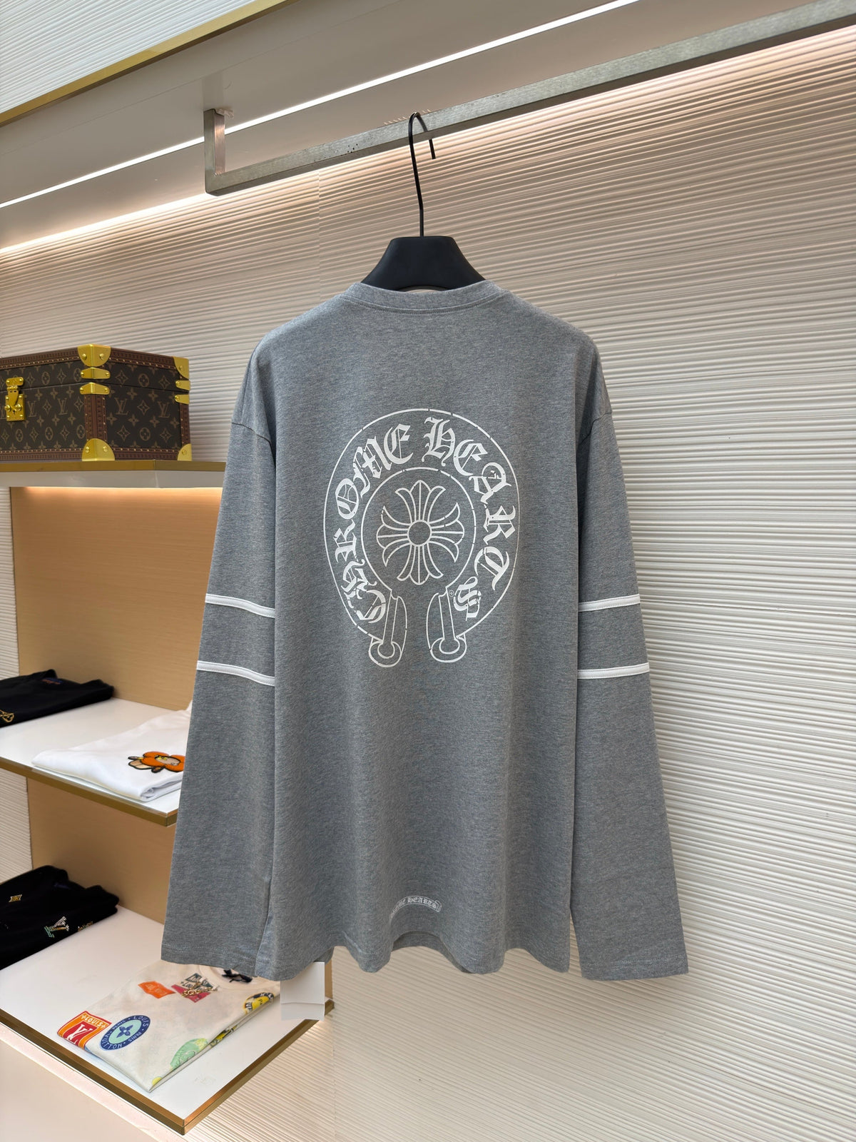 Navy Jersey Varsity Numeral Long-Sleeve - Men's