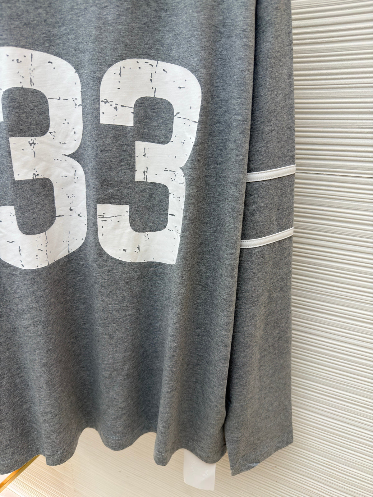 Navy Jersey Varsity Numeral Long-Sleeve - Men's