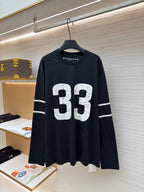 Navy Jersey Varsity Numeral Long-Sleeve - Men's
