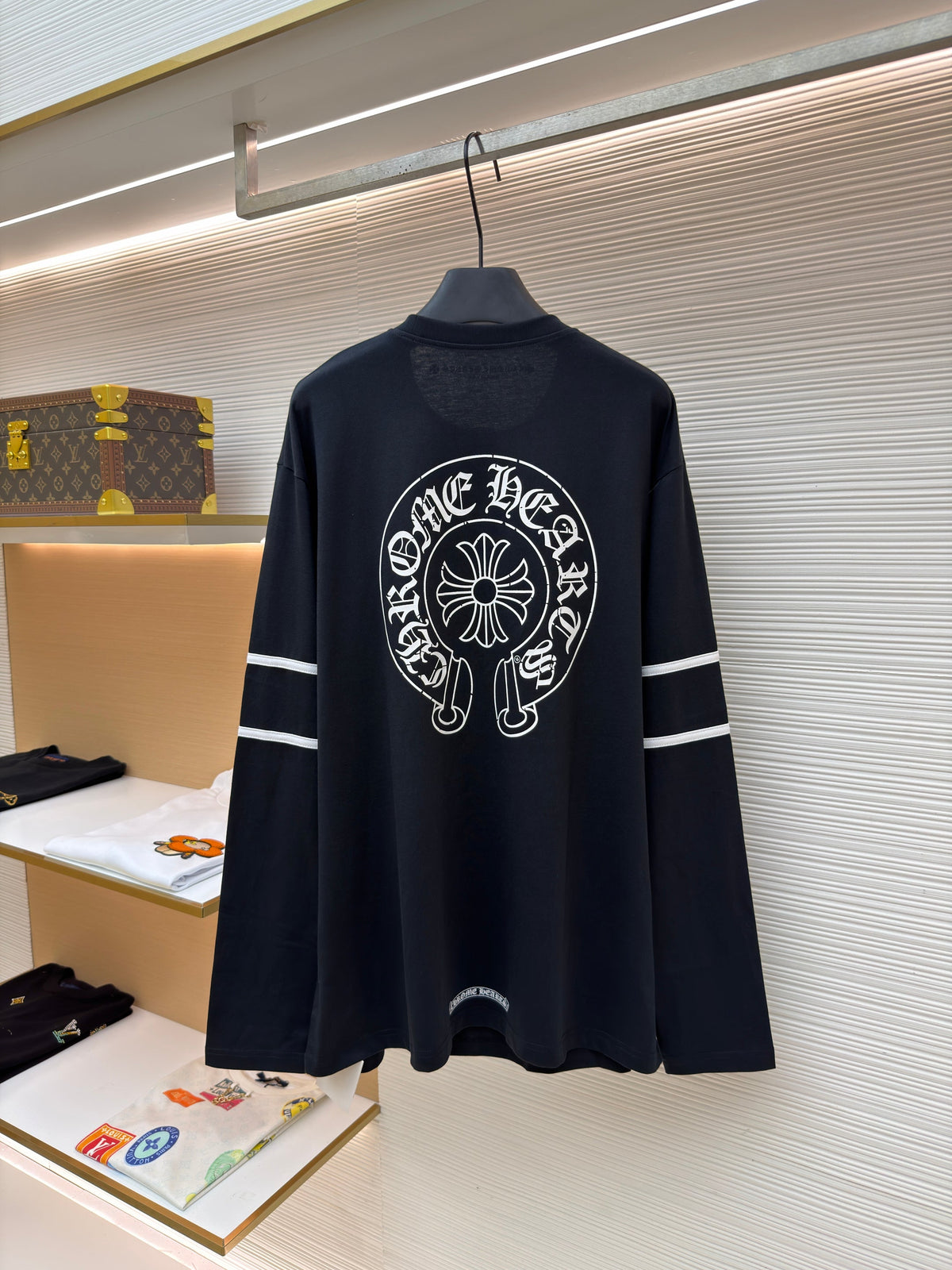 Navy Jersey Varsity Numeral Long-Sleeve - Men's