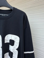 Navy Jersey Varsity Numeral Long-Sleeve - Men's