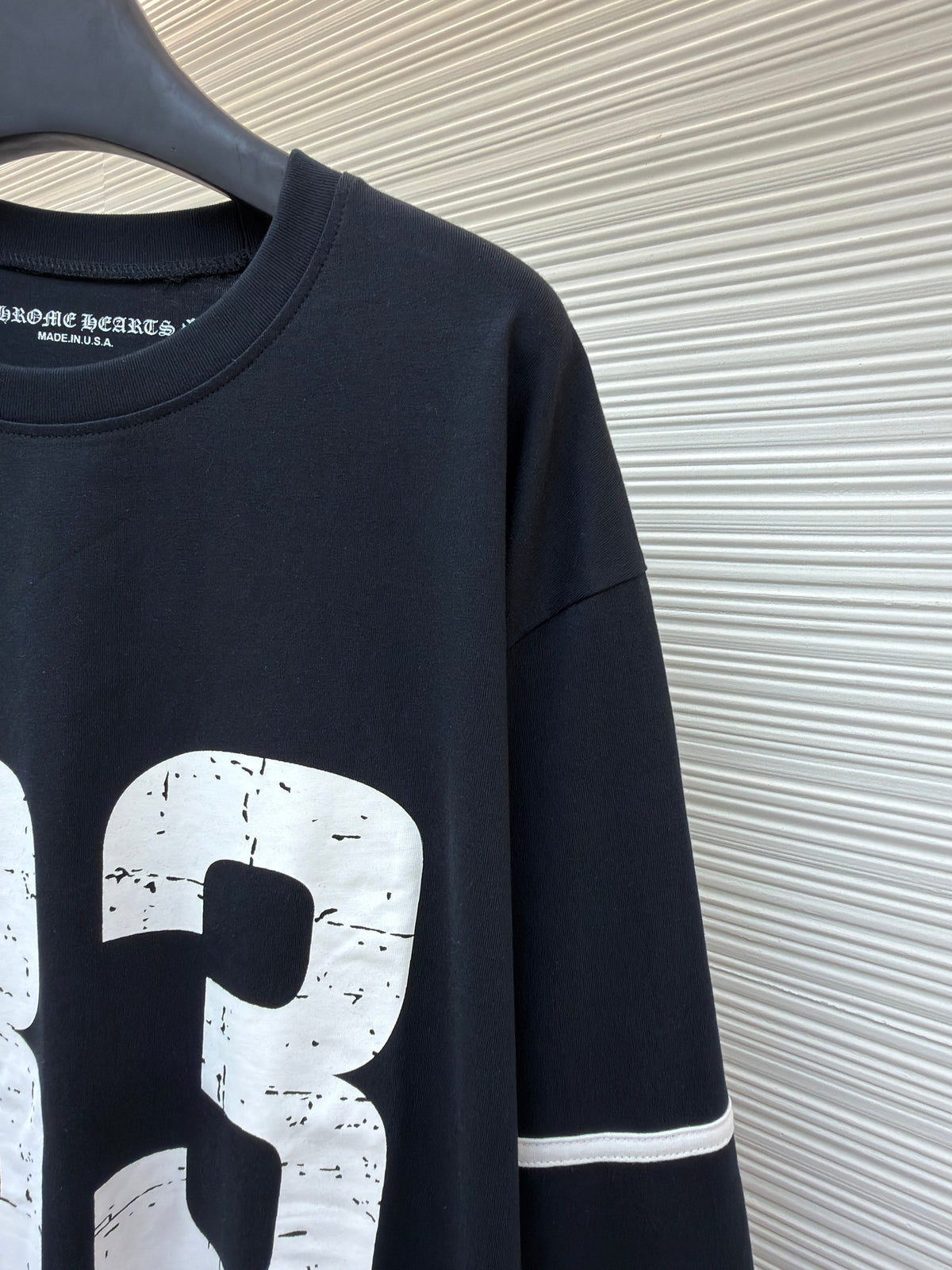 Navy Jersey Varsity Numeral Long-Sleeve - Men's