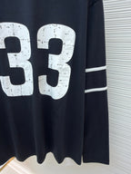 Navy Jersey Varsity Numeral Long-Sleeve - Men's