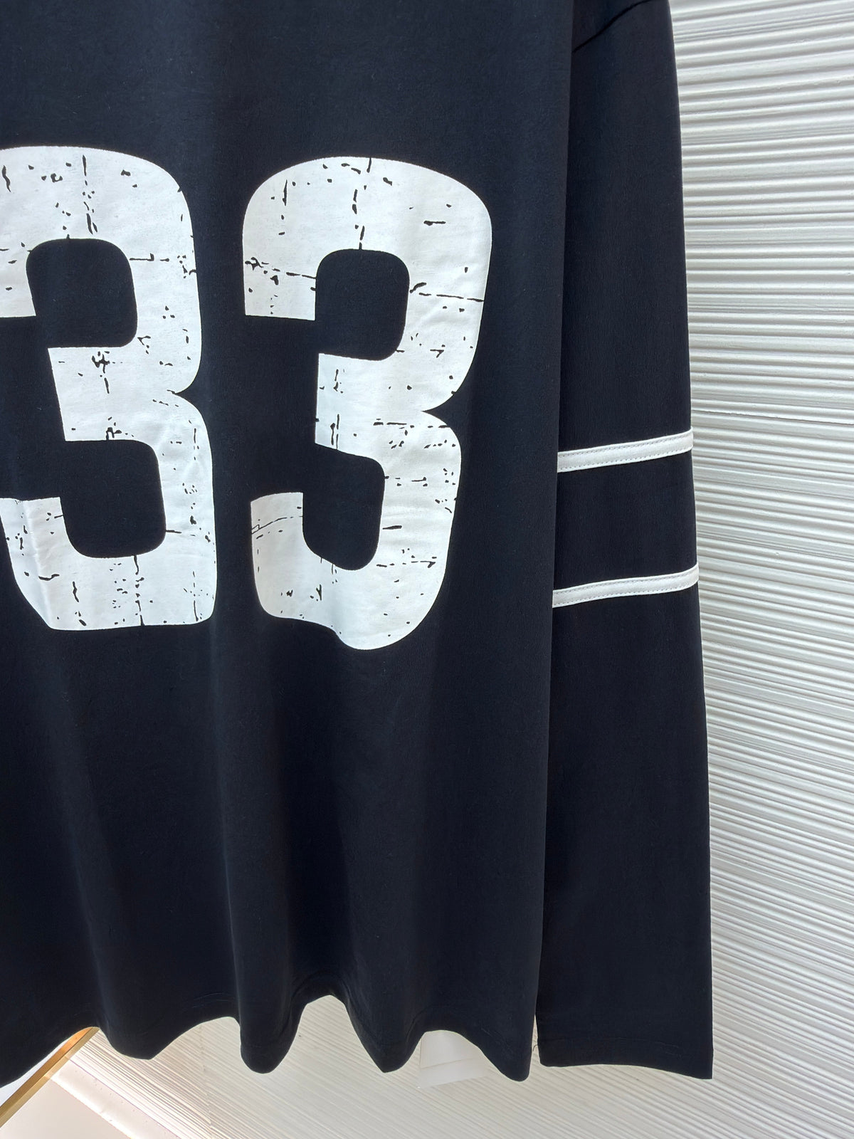 Navy Jersey Varsity Numeral Long-Sleeve - Men's