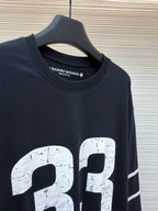 Navy Jersey Varsity Numeral Long-Sleeve - Men's