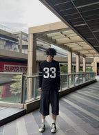 Navy Jersey Varsity Numeral Long-Sleeve - Men's