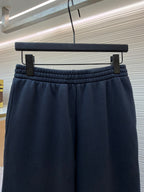 Black Cotton Plain Wide-Leg - Men's