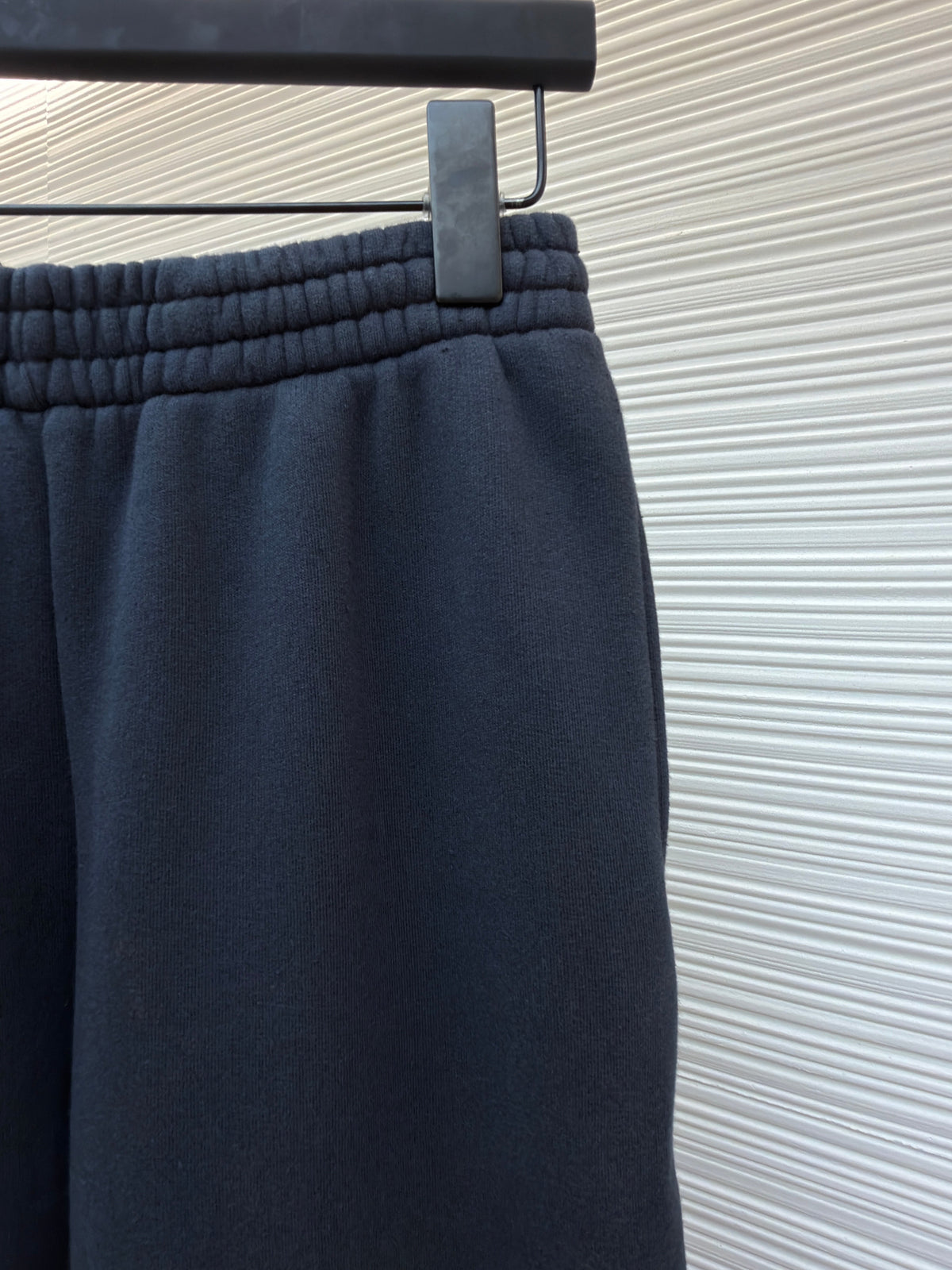 Black Cotton Plain Wide-Leg - Men's