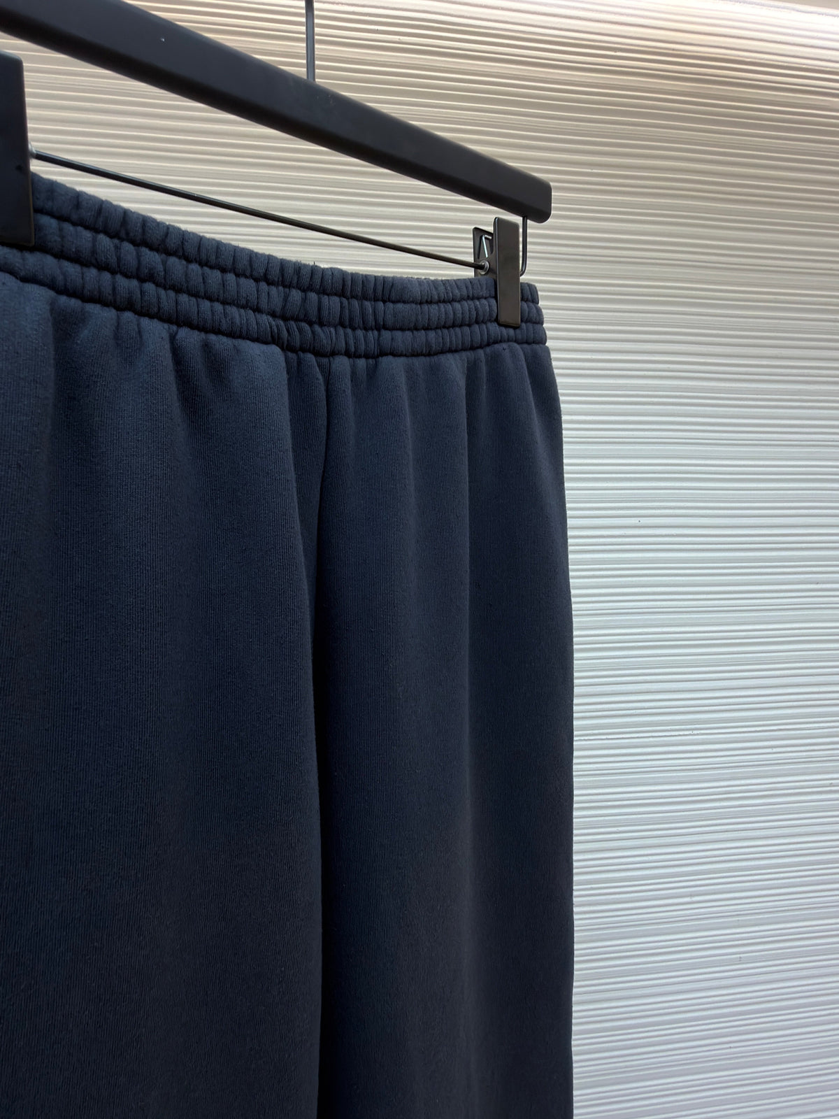 Black Cotton Plain Wide-Leg - Men's