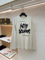 Navy Cotton Graffiti Print Long-Sleeve - Men's