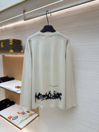 Navy Cotton Graffiti Print Long-Sleeve - Men's