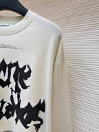 Navy Cotton Graffiti Print Long-Sleeve - Men's
