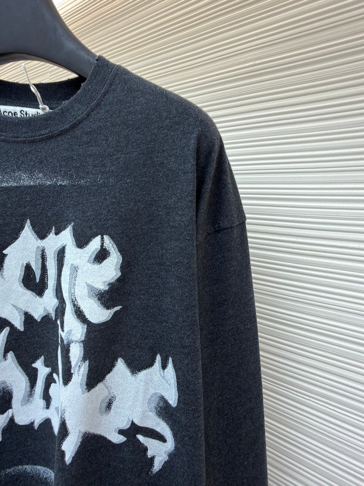 Navy Cotton Graffiti Print Long-Sleeve - Men's