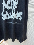 Navy Cotton Graffiti Print Long-Sleeve - Men's
