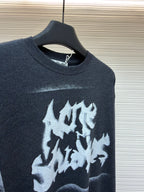 Navy Cotton Graffiti Print Long-Sleeve - Men's