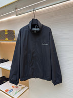 Navy Nylon Plain Blouson - Men's