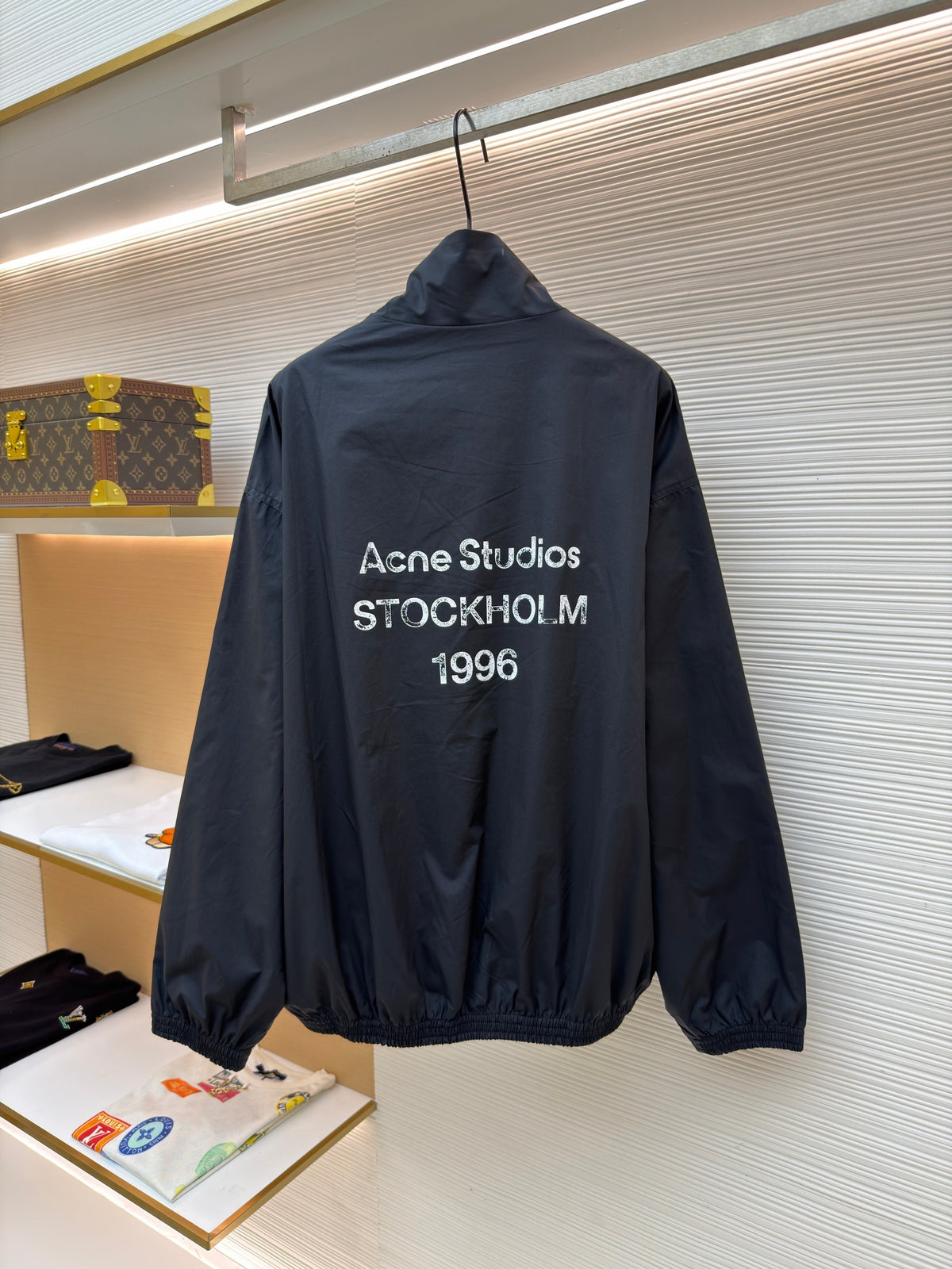 Navy Nylon Plain Blouson - Men's