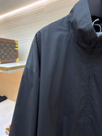 Navy Nylon Plain Blouson - Men's