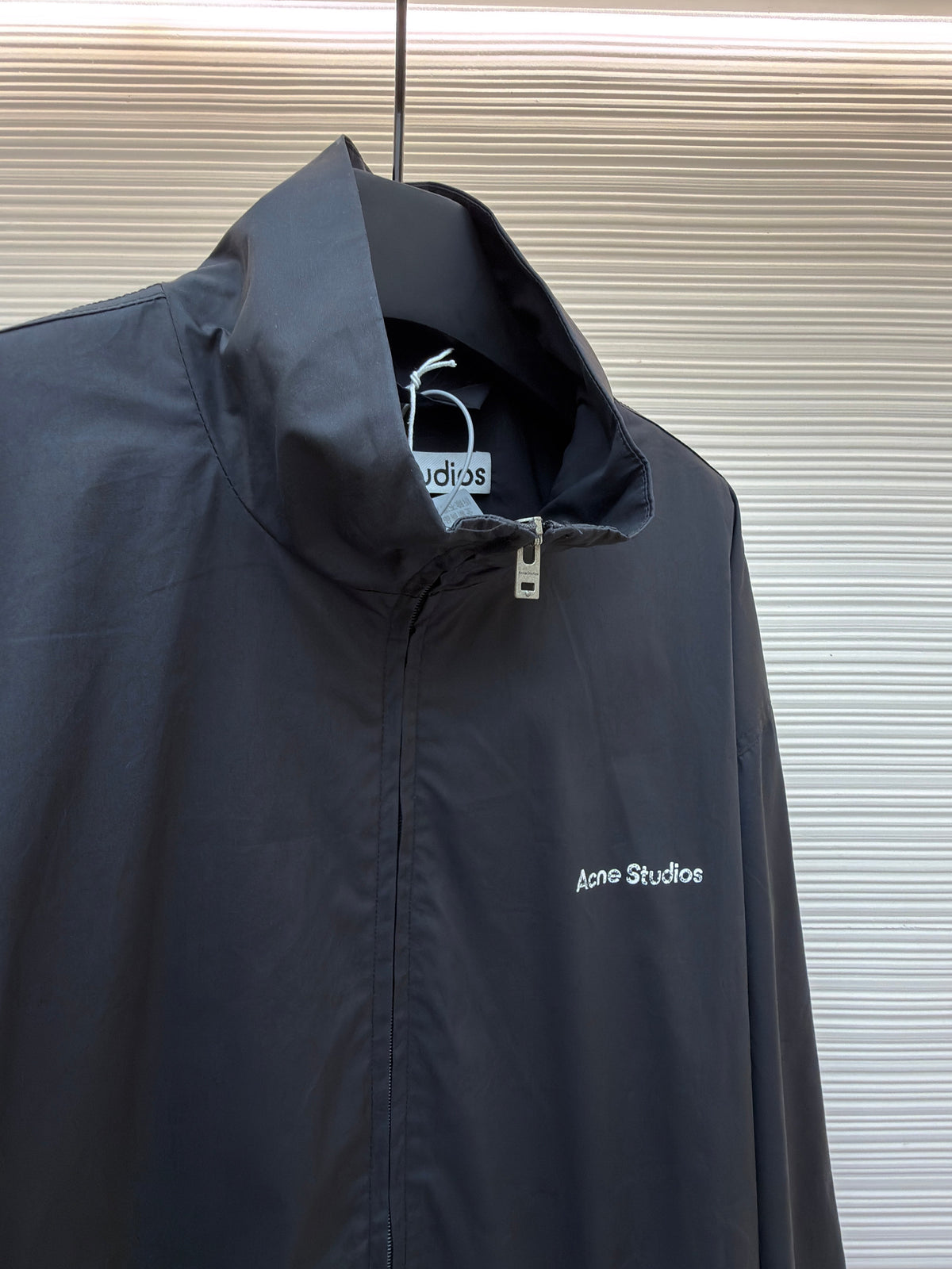 Navy Nylon Plain Blouson - Men's