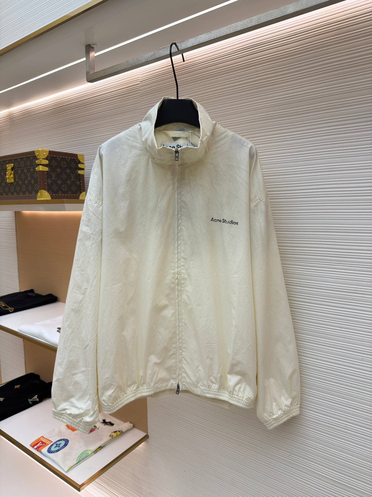 Navy Nylon Plain Blouson - Men's