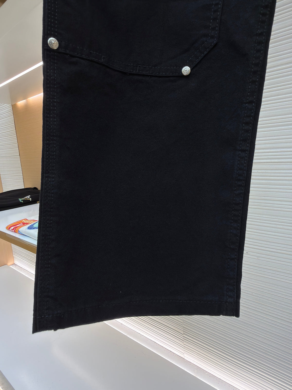 Black Cotton Studded Cargo - Women's