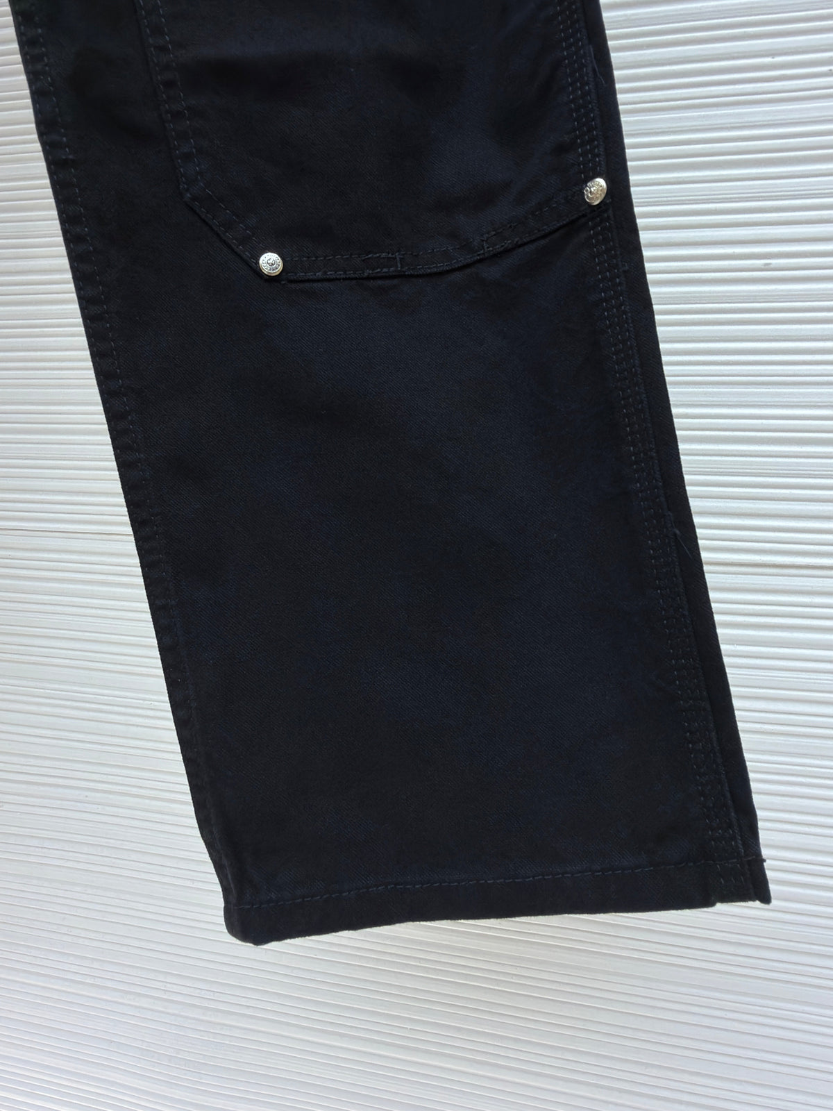 Black Cotton Studded Cargo - Women's