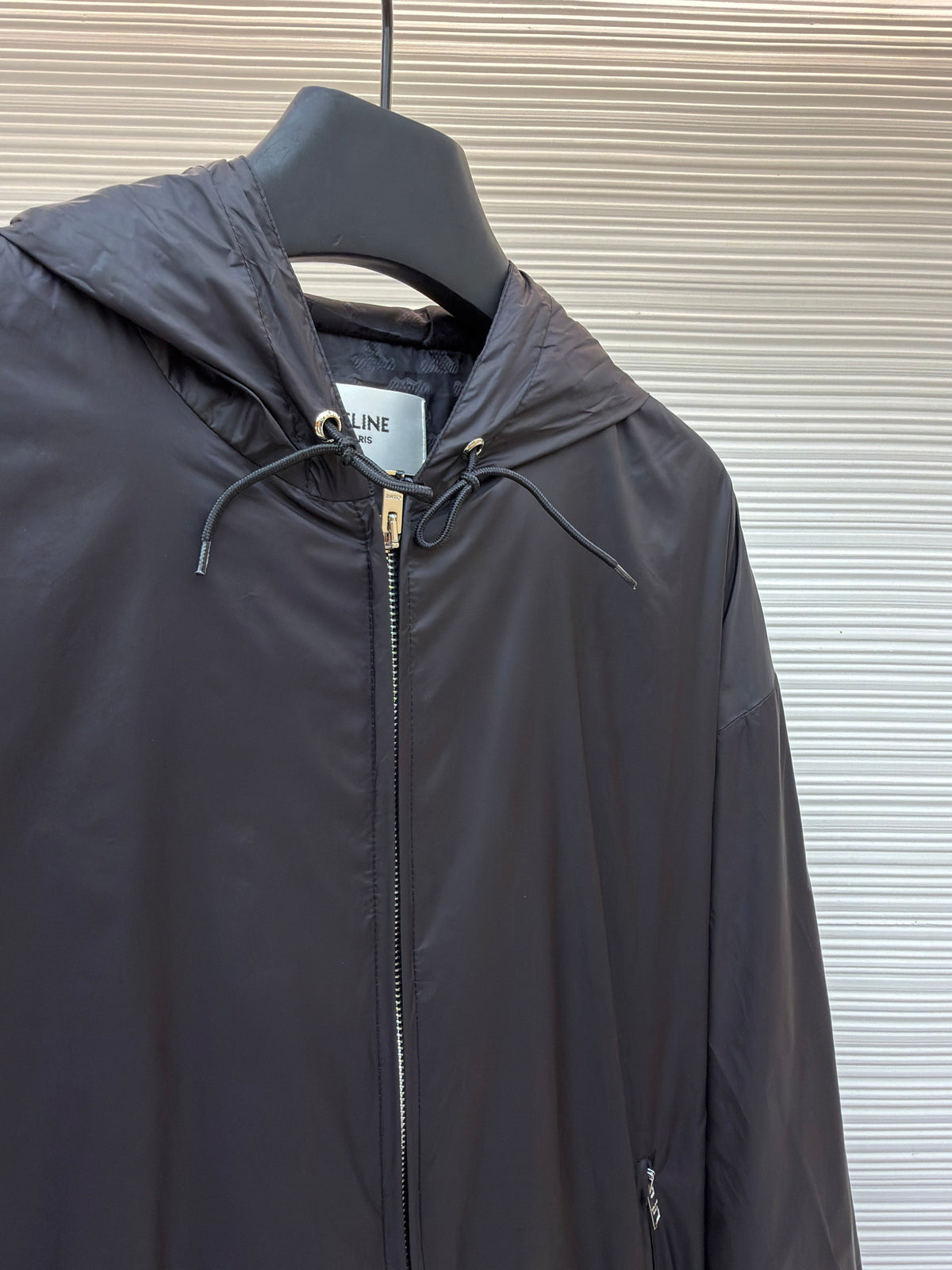 Black Nylon Plain Bomber - Men's