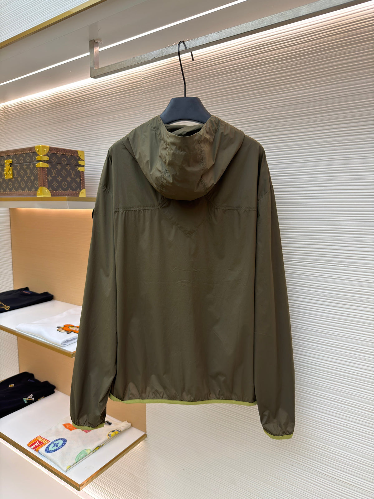 Black Nylon Patch Hooded - Men's
