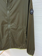 Black Nylon Patch Hooded - Men's