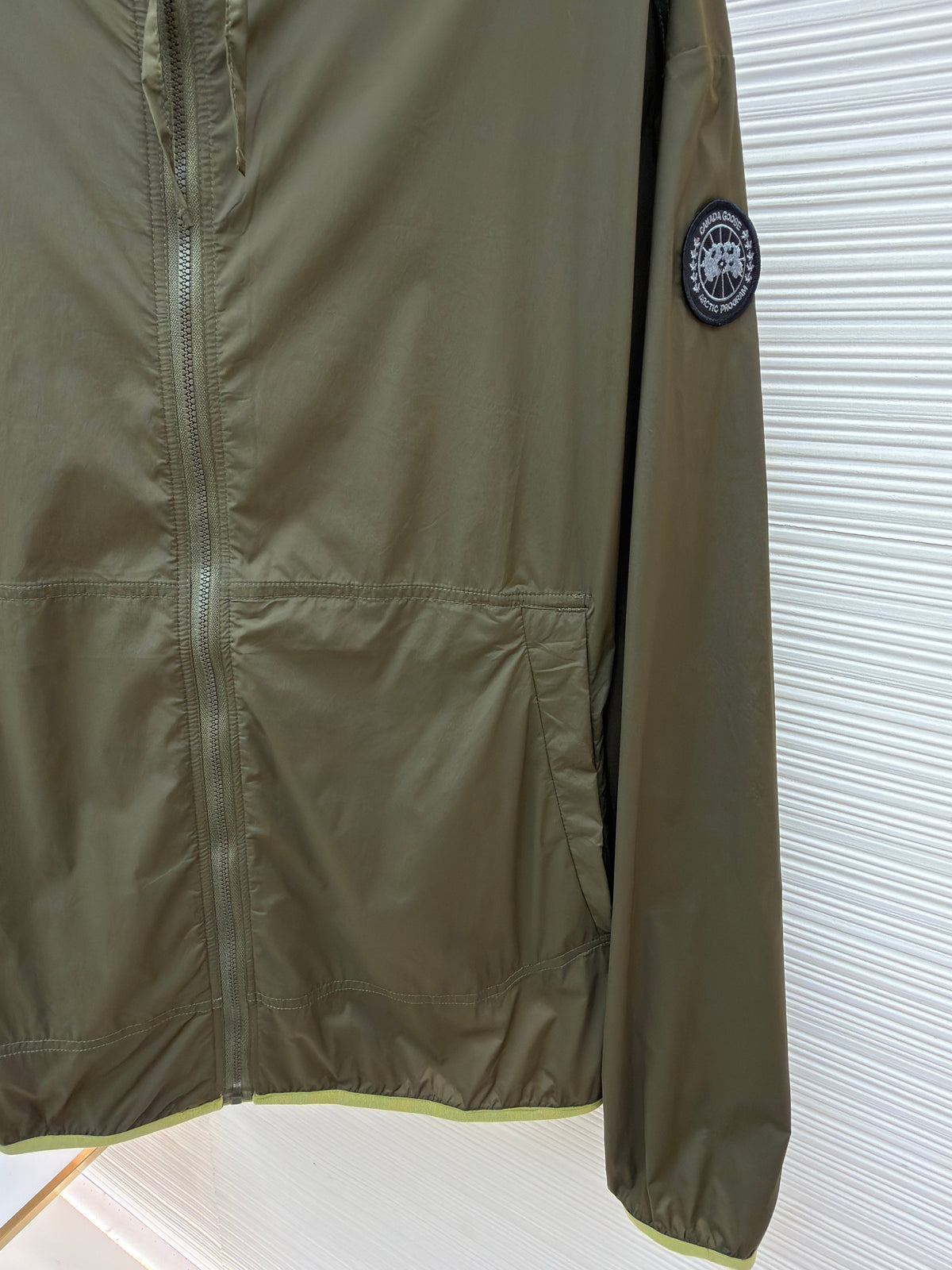Black Nylon Patch Hooded - Men's