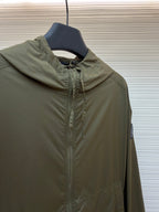 Black Nylon Patch Hooded - Men's